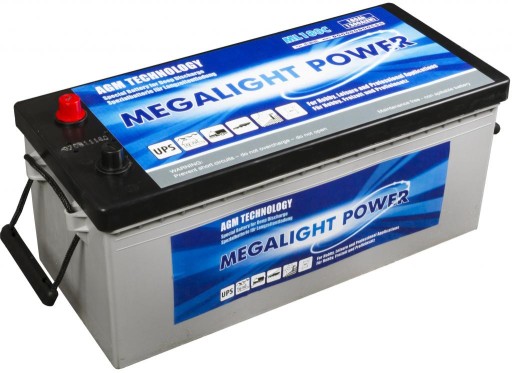 MON180 - Акумулятор MEGALIGHT AGM 180AH 1300 A (EN)