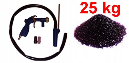 Пістолет зі шлангом для піскоструминної обробки + абразив 25 кг