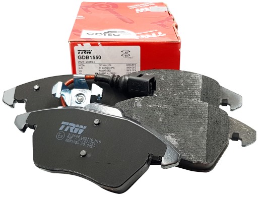 GDB1550 - AUDI TT 1.8 2.0 TFSI ГАЛЬМІВНІ КОЛОДКИ TRW ПЕРЕДНІ