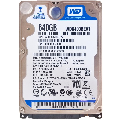 WD WD6400BEVT | 22A0RT0 | darca UsO