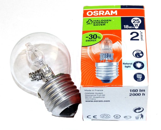 ŽIAROVKA OSRAM HALOGÉN 64541 ES 18W=25W E27 230CV