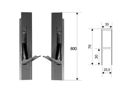Вертикальний замок алюмінієвого борту H800