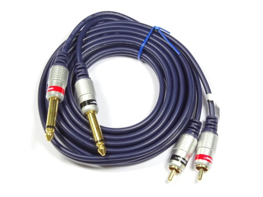 Kábel 2RCA-2x6.3 mono konektor MK50 Vitalco 1.5m x1ks