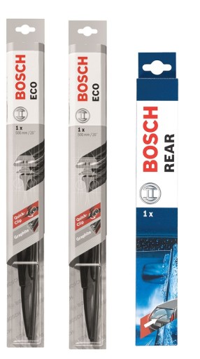 55c+45clH282 - 3 x стеклоочиститель для BOSCH FORD FIESTA V Mk5 спереди + сзади