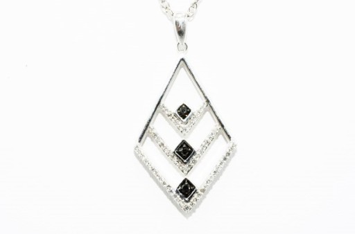 Strieborný náhrdelník prírodné diamanty 0.32cts