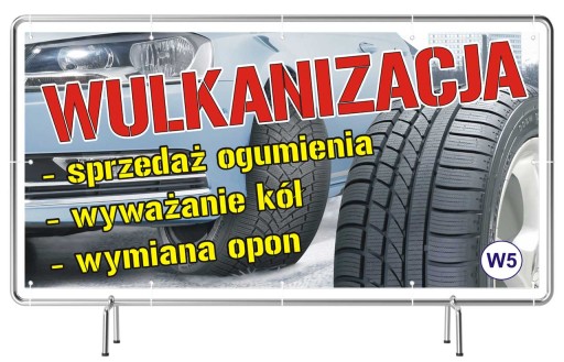 Solidny Baner reklamowy 3x1m Wulkanizacja - SZYLD