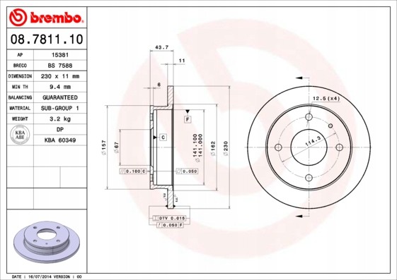 DISQUES SABOTS DE FREIN BREMBO AVANT POUR - HYUNDAI ATOS photo 2 - milautoparts-fr.ukrlive.com