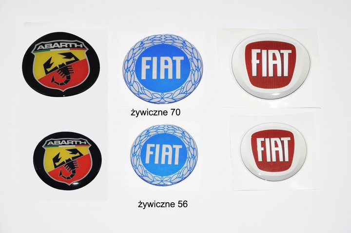 EMBLEMATY SUR COUVERCLES FIAT 70MM ÉLASTIQUE 4 PIÈCES photo 3 - milautoparts-fr.ukrlive.com