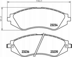 PADS TEXTAR FRONT DAEWOO LACETTI NUBIRA REZZO photo 2 - milautoparts-fr.ukrlive.com