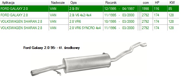 POT D'ÉCHAPEMENT CENTRAL FORD GALAX SEAT ALHAMBRA VW SHARAN photo 10 - milautoparts-fr.ukrlive.com