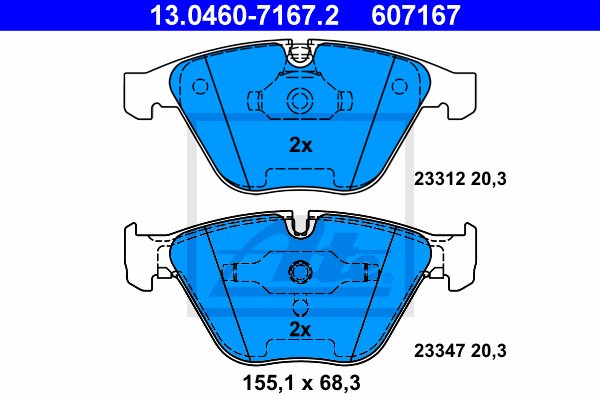 SABOTS DE FREIN ATE AVANT - BMW 3 M3 E90 E92 E93 photo 2 - milautoparts-fr.ukrlive.com