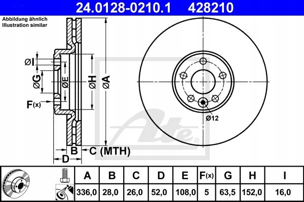 DISQUES ATE AVANT - VOLVO S60 II S80 II 336MM photo 2 - milautoparts-fr.ukrlive.com