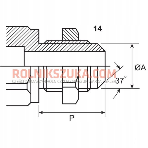 RACCORD RAPIDE HYDRAULIQUE M22X1,5 AG 3CFPV JD CASE