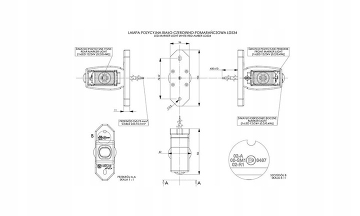 LAMP SIDELIGHT 3 COLORS LD 534 photo 5 - milautoparts-fr.ukrlive.com