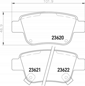 SABOTS DE FREIN DISQUES TEXTAR ARRIÈRE TOYOTA AVENSIS T25 280MM photo 2 - milautoparts-fr.ukrlive.com