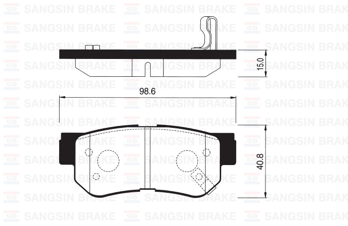 SABOTS DE FREIN HI-Q ARRIÈRE HYUNDAI ELANTRA SONATA SANTA FE I photo 2 - milautoparts-fr.ukrlive.com