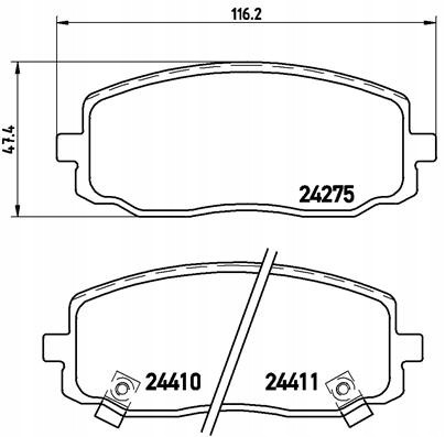 DISQUES SABOTS DE FREIN BREMBO AVANT HYUNDAI I10 photo 3 - milautoparts-fr.ukrlive.com