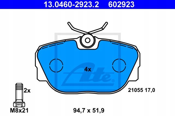 SABOTS DE FREIN ATE AVANT - MERCEDES 190 W201 photo 2 - milautoparts-fr.ukrlive.com