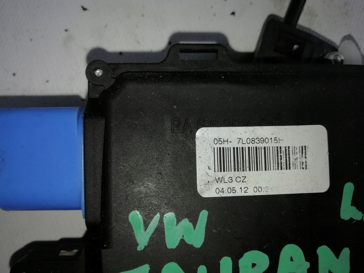 VW TOURAN LOCK DOOR LEFT REAR 7L0839015H CZ-WA photo 2 - milautoparts-fr.ukrlive.com