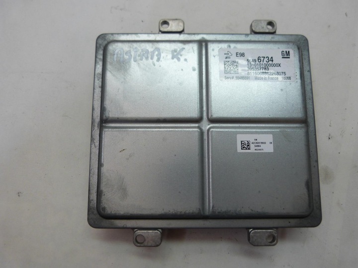 OPEL ASTRA K 1.6 CDTI COMPUTER ENGINE CONTROL UNIT 55496734 B16D photo 2 - milautoparts-fr.ukrlive.com