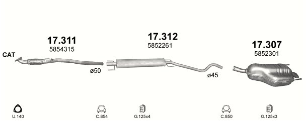 POT D'ÉCHAPEMENT FINAL OPEL ASTRA H 1.6 1.8I 2004- photo 5 - milautoparts-fr.ukrlive.com