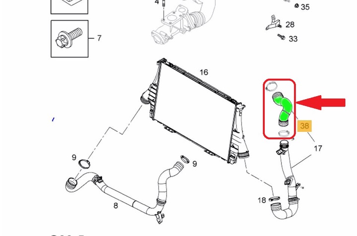 CABLE TURBO RADIATOR OPEL VECTRA C 3.0 CDTI photo 6 - milautoparts-fr.ukrlive.com