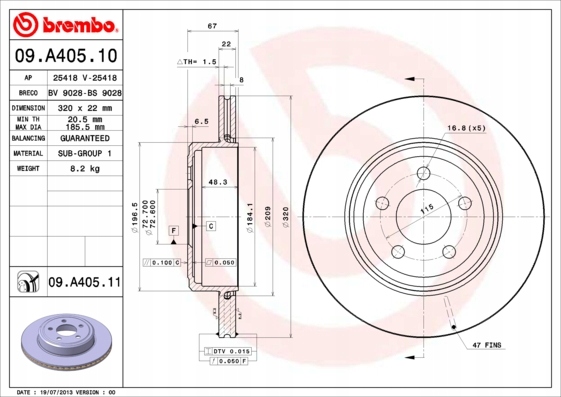 BREMBO DISCS REAR DODGE CHARGER CHALLENGER photo 3 - milautoparts-fr.ukrlive.com