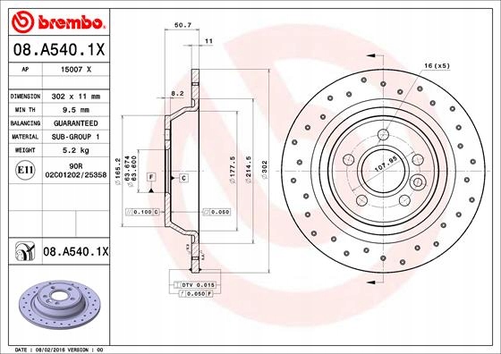 BREMBO XTRA DISCS REAR KUGA MONDEO IV S-MAX I II photo 2 - milautoparts-fr.ukrlive.com