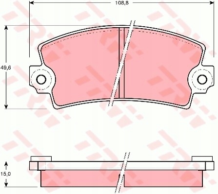 TRW PADS REAR RENAULT R4 R5 R12 R14, PEUGEOT 104 photo 2 - milautoparts-fr.ukrlive.com