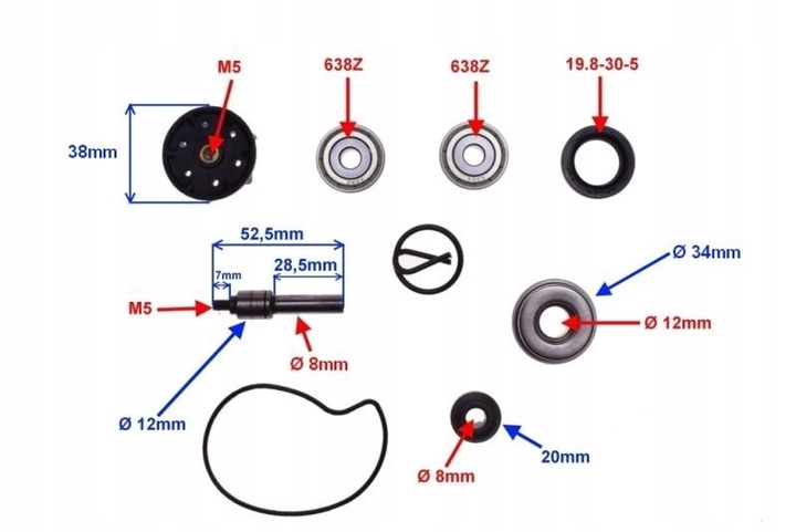 PUMP LIQUID FOR GILERA PIAGGIO BEVERLY 250-300 photo 3 - milautoparts-fr.ukrlive.com