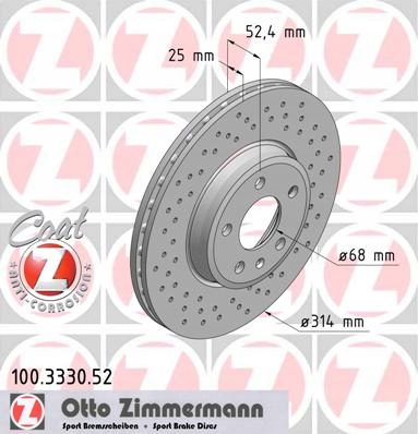 ZIMMERMANN SPORT DISQUES AVANT AUDI A4 B8 A5 314MM photo 2 - milautoparts-fr.ukrlive.com