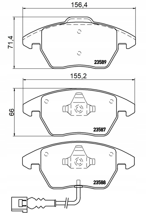 PADS BREMBO P85075 VW GOLF V VI PLUS FRONT photo 2 - milautoparts-fr.ukrlive.com