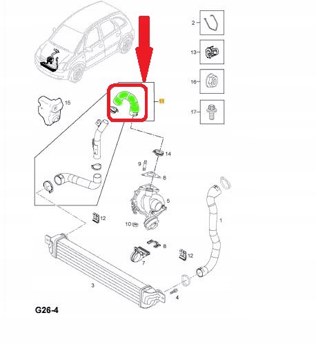 TUYAU BUSE TURBO DE RADIATEUR OPEL MERIVA 1.7 CTDI photo 7 - milautoparts-fr.ukrlive.com