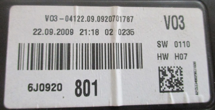 IBIZA IV 6J DASHBOARD METER 6J0920801 1,2 12V 08- photo 3 - milautoparts-fr.ukrlive.com