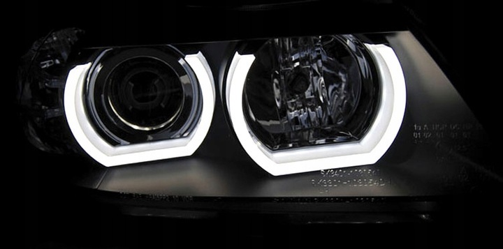 BMW 3 E90 E91 05-08 FEUX GRILLES AVANT LED ANNEAUX 3D D1S BI-XENON NOIRS photo 3 - milautoparts-fr.ukrlive.com