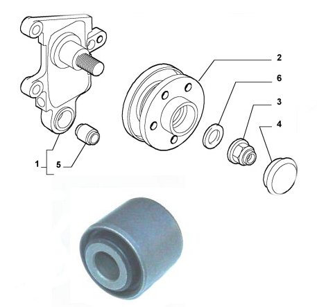 BUSHING AXLE SWINGARM REAR ALFA ROMEO 147 156 photo 2 - milautoparts-fr.ukrlive.com