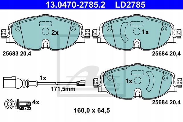 ATE CERAMIC SABOTS DE FREIN P SKODA OCTAVIA 3 SUPERB 3 photo 2 - milautoparts-fr.ukrlive.com