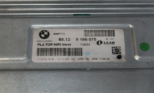 BMW PL4 TOP HIFI VERST - AMPT70 - LEAR - X5 X6 Z4 photo 4 - milautoparts-fr.ukrlive.com