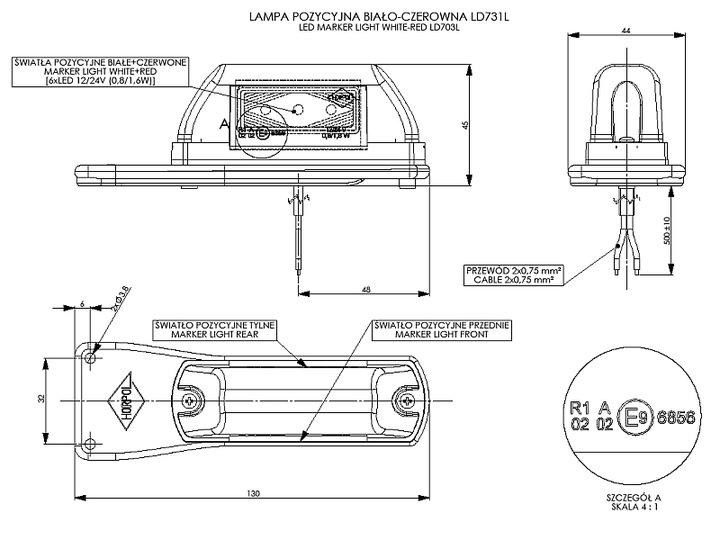 FEU GABARIT LED LED LATÉRALE LATERALE DIODE ÉLECTROLUMINISCENTE L + P photo 4 - milautoparts.fr