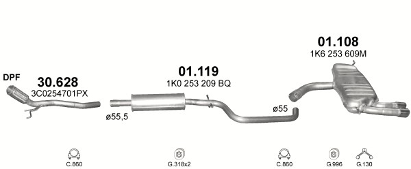 COIPLEUR ELAST.+RURA AUDI A3 1,9+2,0TDI 03-08R. photo 3 - milautoparts-fr.ukrlive.com