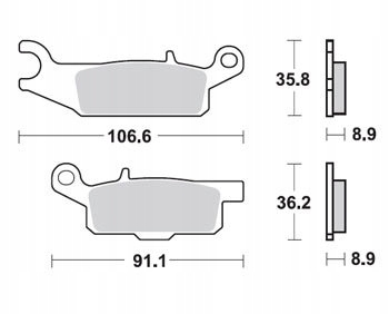 TRW MCB804SI KH446 SABOTS DE FREIN DE FREIN POUR YAMAHA YFM 550 700 GRIZZLY photo 1 - milautoparts-fr.ukrlive.com