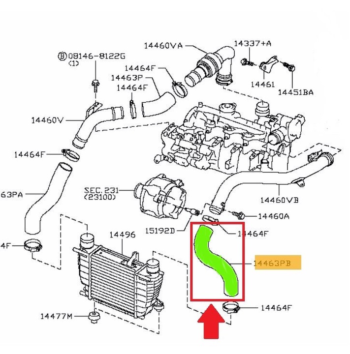 CABLE TURBO RADIATOR NISSAN JUKE 1.5 DCI photo 7 - milautoparts-fr.ukrlive.com