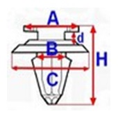 CLAMP BOLT GLOVEBOX LUGGAGE ROMIX ROM C70148 photo 2 - milautoparts-fr.ukrlive.com