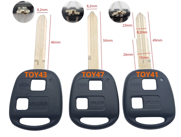 CASING REMOTE CONTROL KEY REMOTE CONTROL KEY FOR CAR TOYOTA AVENSIS T25 T22 photo 4 - milautoparts-fr.ukrlive.com