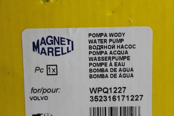 MAGNETI MARELLI 352316171227 PUMP WODY, CHLODZENIE ENGINE photo 7 - milautoparts-fr.ukrlive.com