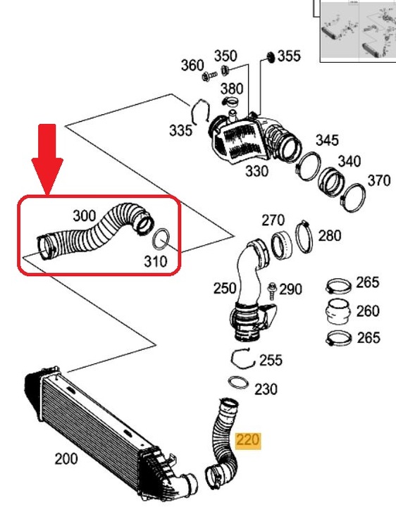 TUBE JUNCTION PIPE RADIATOR MERCEDES W212 C180 C200 photo 7 - milautoparts-fr.ukrlive.com