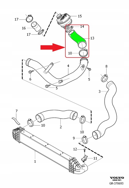 FIL TURBO DE RADIATEUR VOLVO XC60 XC70 2.4 D photo 7 - milautoparts-fr.ukrlive.com