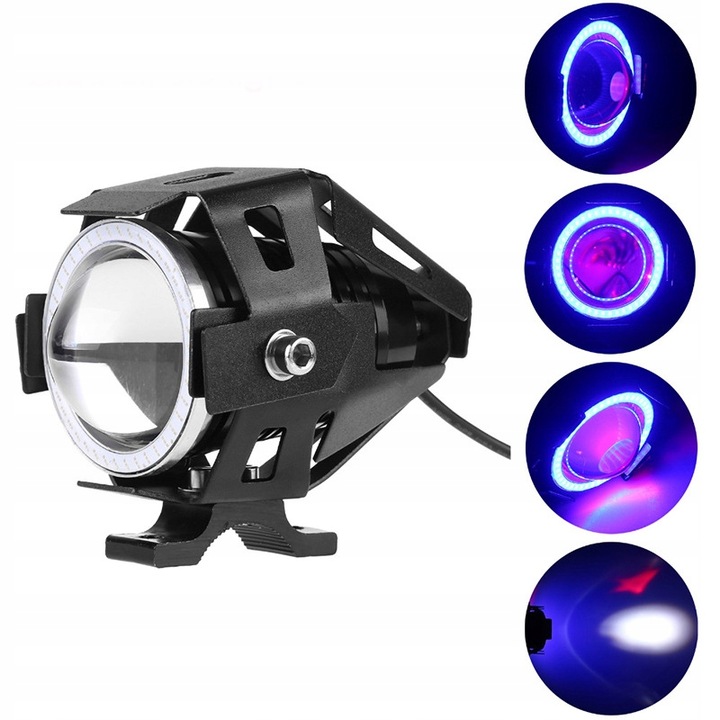 HALOGÈNES FEU LED CREE U7 RING MOTOCYCLE 2 PIÈCES photo 9 - milautoparts-fr.ukrlive.com