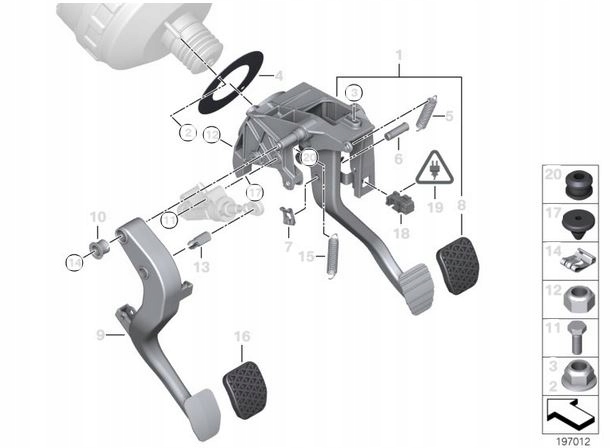 BMW X1 E84 X3 E83 FACING PEDALS CLUTCH SET ORIGINAL photo 2 - milautoparts-fr.ukrlive.com