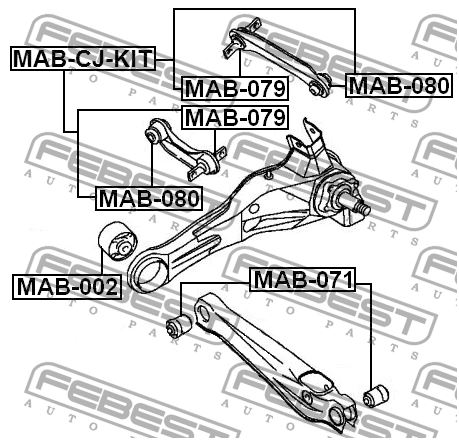 BLOCAGE SILENCIEUX ARRIÈRE TRACTION FEBEST MAB-079 photo 8 - milautoparts-fr.ukrlive.com